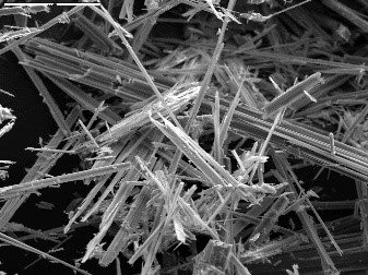 Asbestos crystals